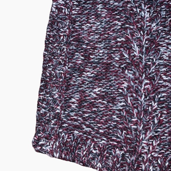 Madewell Firelight Marled Pullover Wool Alpaca Sweater Burgundy Chunky Winter - Picture 12 of 15